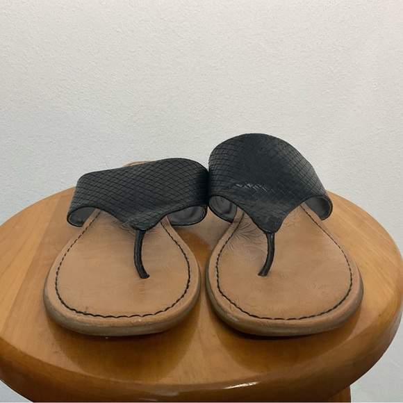 Dr. Scholl's Black Woven Strap Flip Flop Thong Sandal Size 11M Summer Spring - Picture 3 of 6